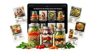 60 Recetas de Ensaladas en Frasco